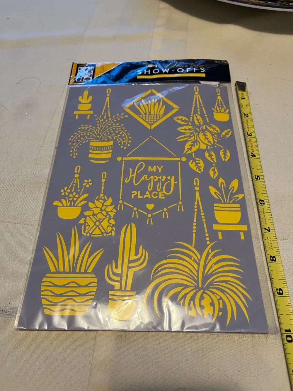 Show-Offs Home Decor Stencil Set - My Happy Place and  WELCOME Grafics